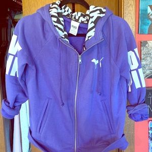 VS Pink Full ZIP w/ logo graphic